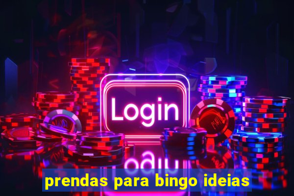 prendas para bingo ideias